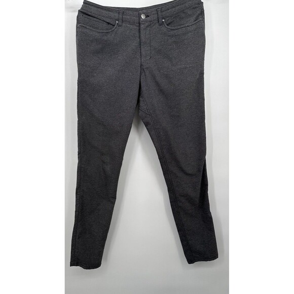 Lululemon Men's Denim Blue ABC Commission Pants - Size 33Gray ‎ Good Condition